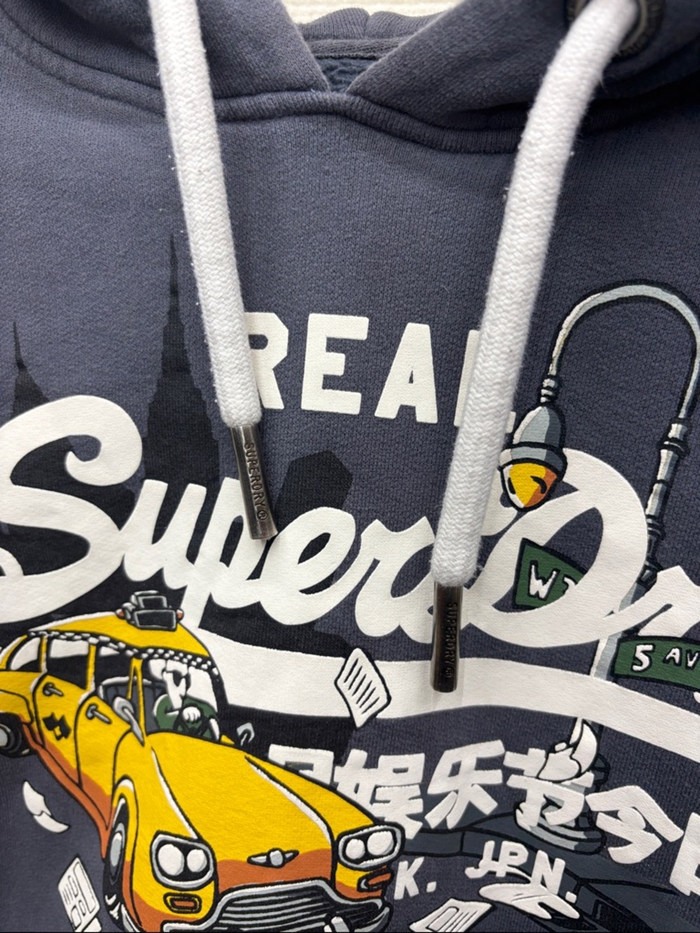 Superdry Men's XL Graphic Hoodie with Yellow Car Print - Picture 2 of 6